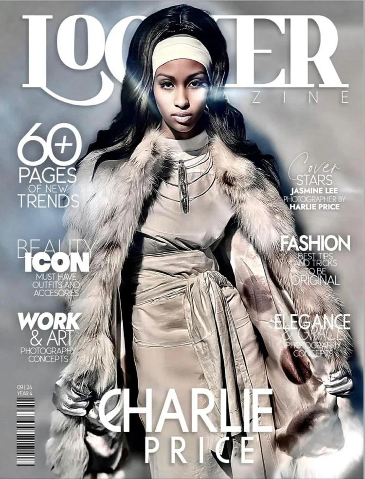 LOOKER Magazine cover, September 2024: cover star Jasmine Lee in a fur coat and headband