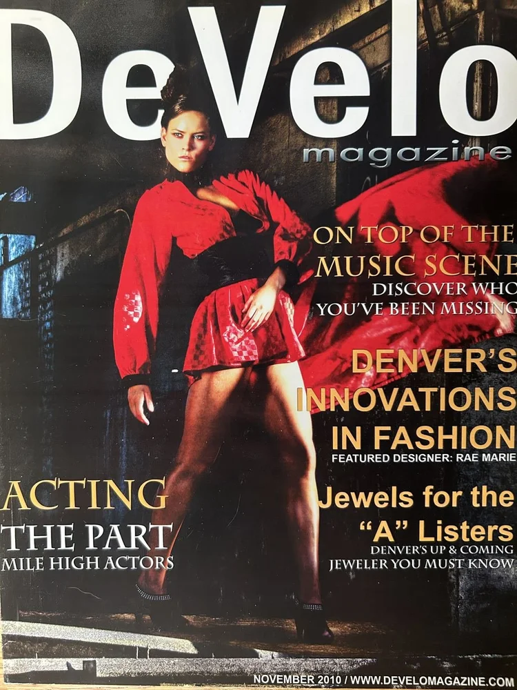 DeVelo magazine cover, November 2010, with the cover line Jewels for the A Listers, Denver's up and coming jeweler you must know