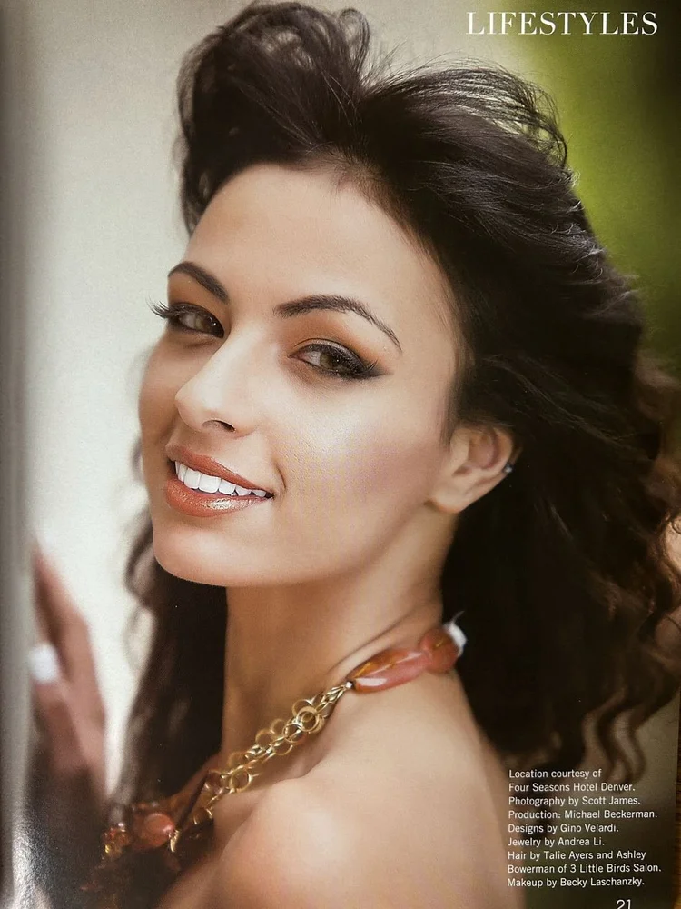 FLAIR page 21: Iman Oubou portrait with the credit Jewelry by Andrea Li