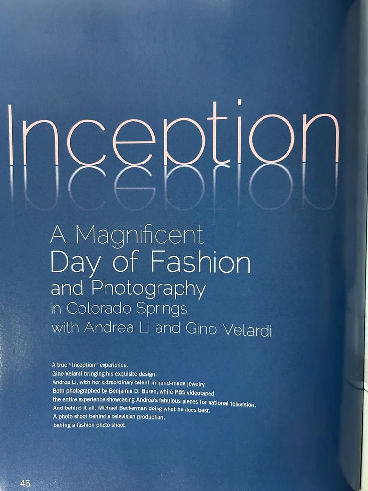 LUXZIO page 46, the Inception opener on a blue ground