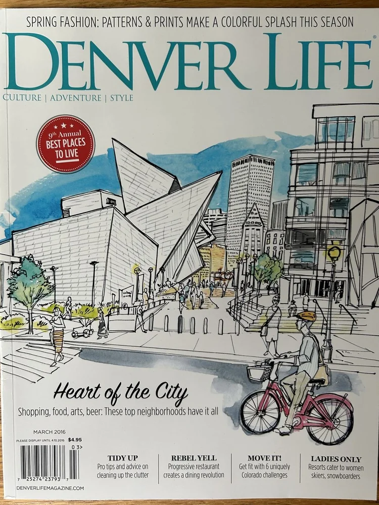 Denver Life cover, March 2016, Spring Fashion: Patterns and Prints