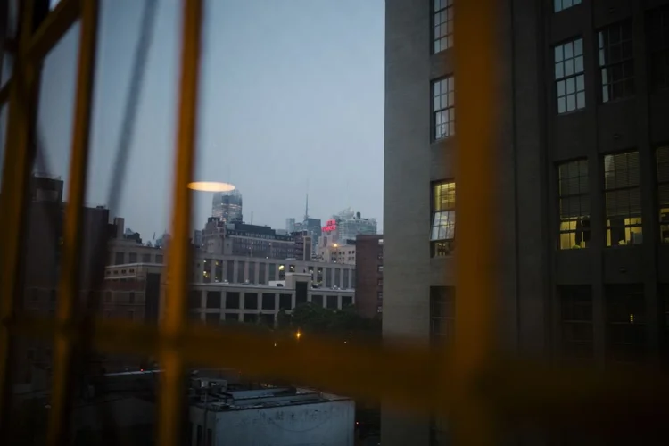 Dusk over the High Line from the loft windows