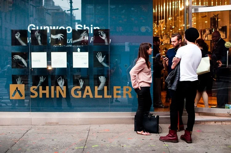 The Shin Gallery storefront on the street during the 2014 show