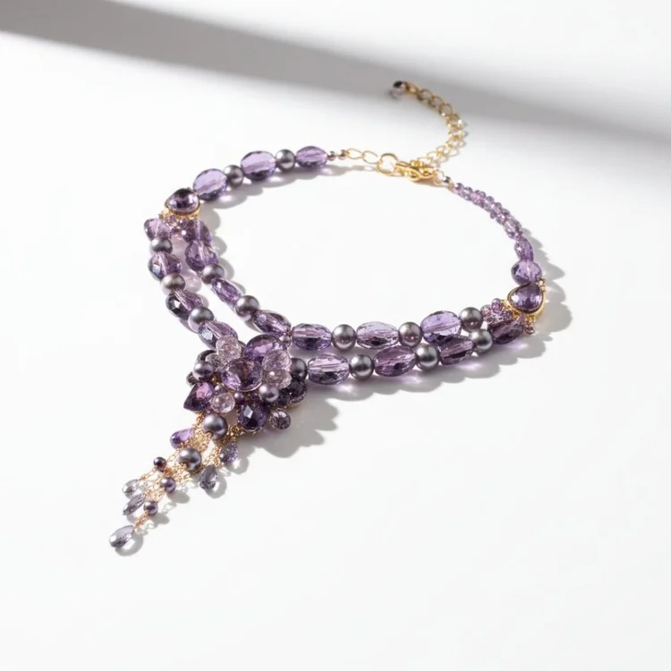 Amethyst necklace, by Andrea Li