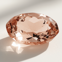 Morganite gemstones in soft pink and peach tones