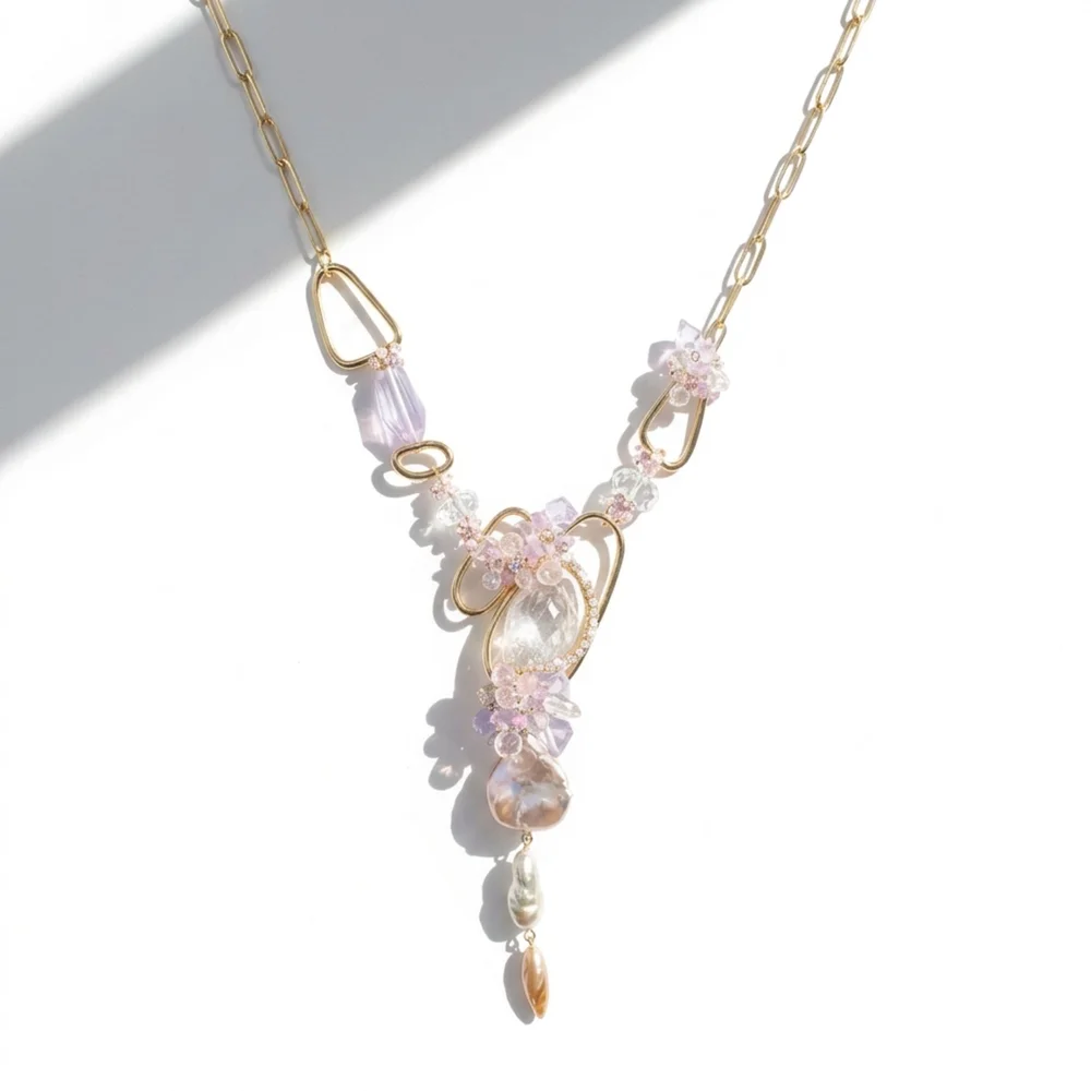 Alpenglow, a one-of-a-kind necklace from Second Light by Andrea Li