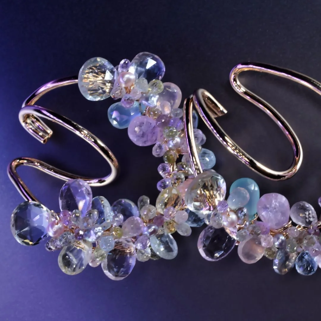 pastel gemstone ear cuff