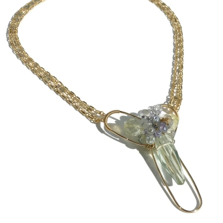 Homecoming Green Amethyst Necklace, by Andrea Li