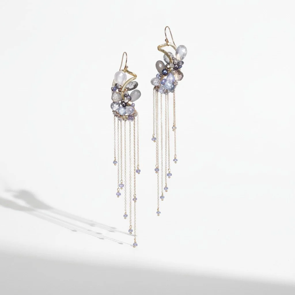 Cat's Ear Nebula Gemstone Earrings