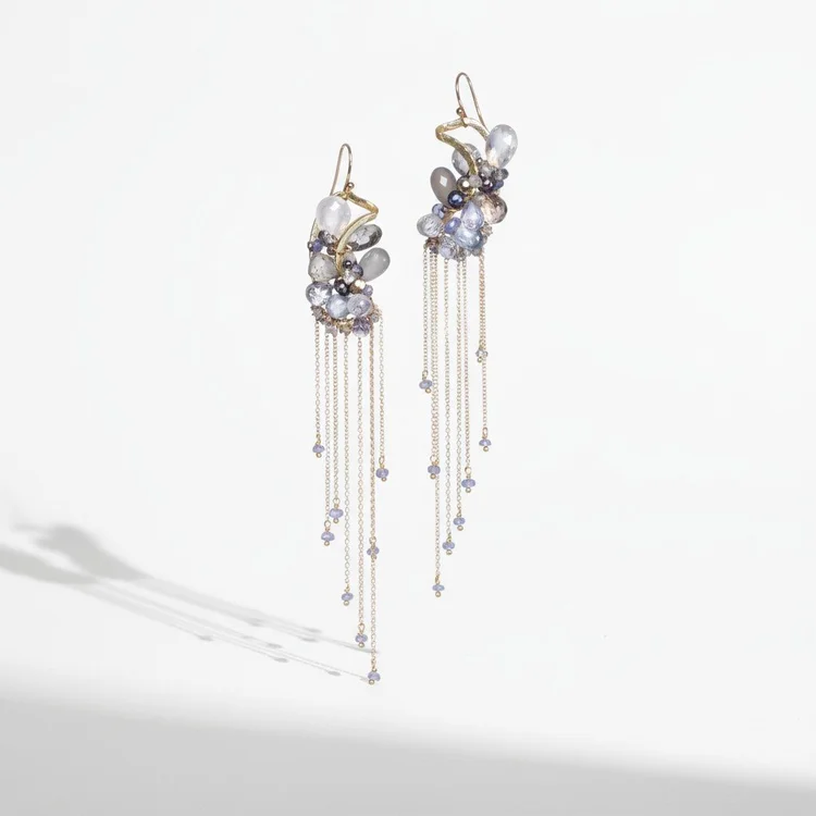 Cat's Ear Nebula Gemstone Earrings, by Andrea Li