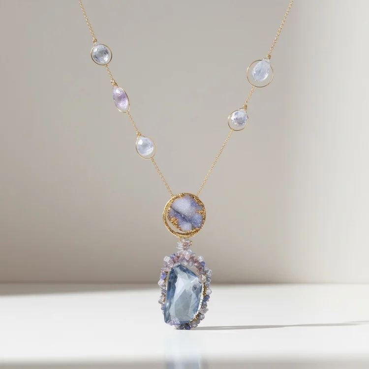 Aurigae Star System Necklace, by Andrea Li