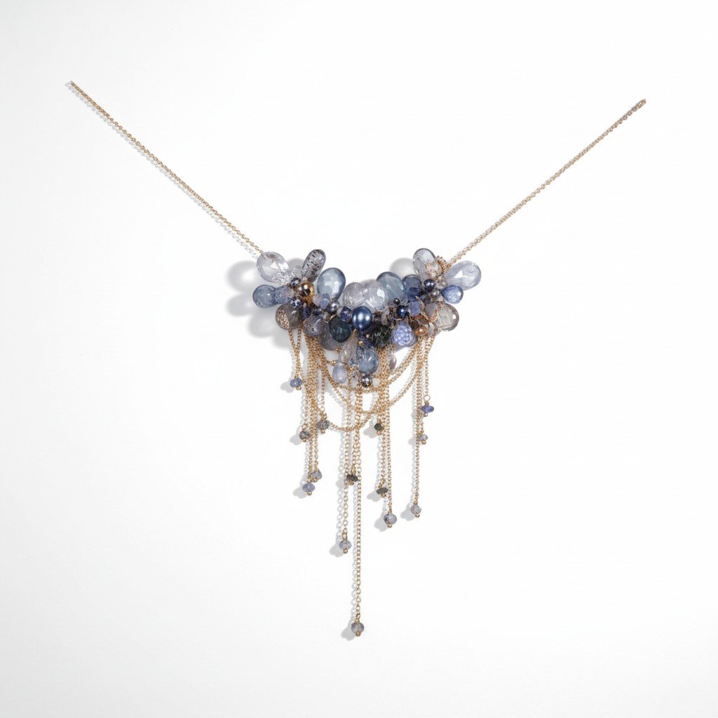 Satellites Gemstone Multidrop Necklace