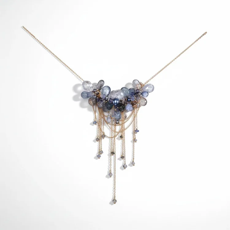 Satellites Gemstone Multidrop Necklace, by Andrea Li