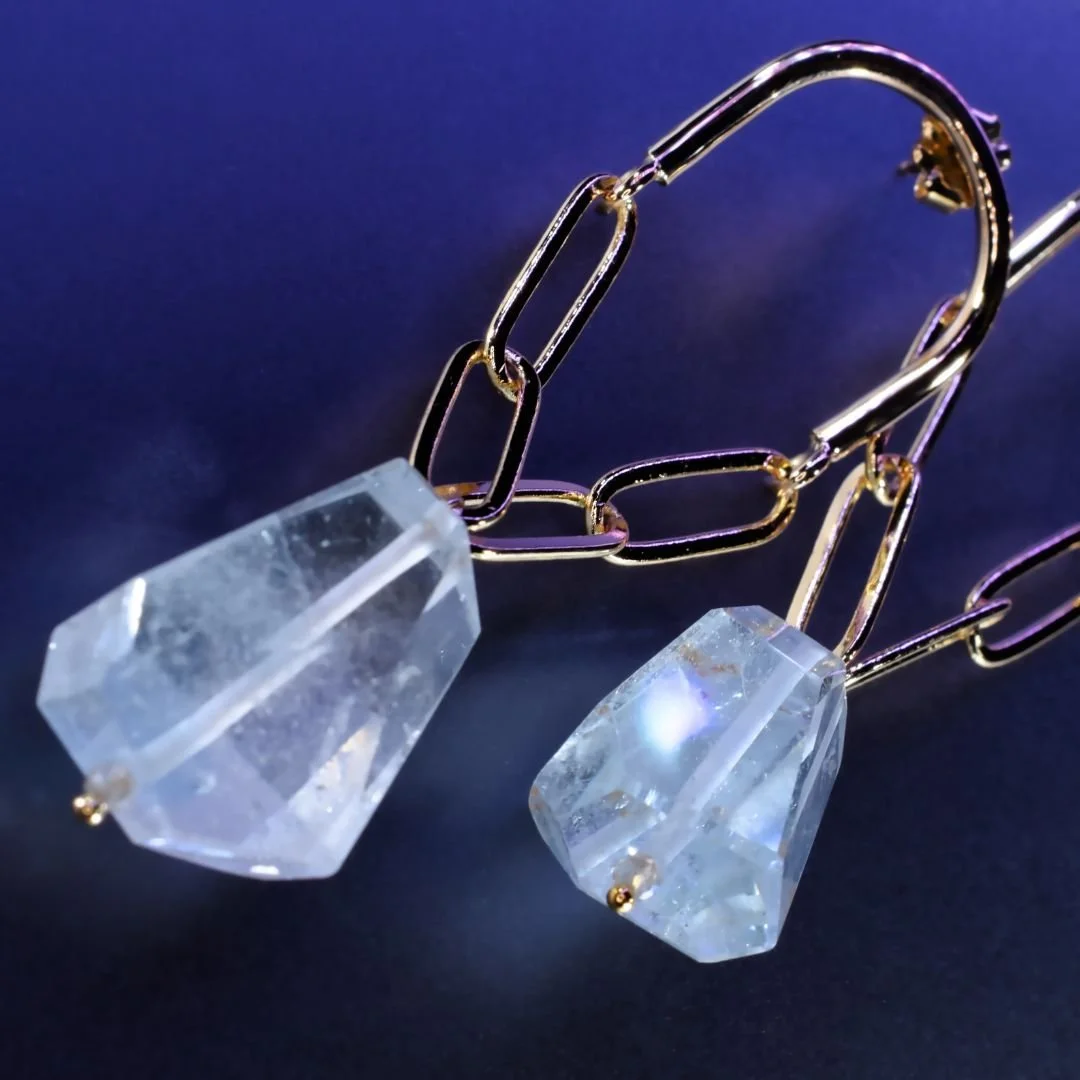 blue topaz gemstone earrings