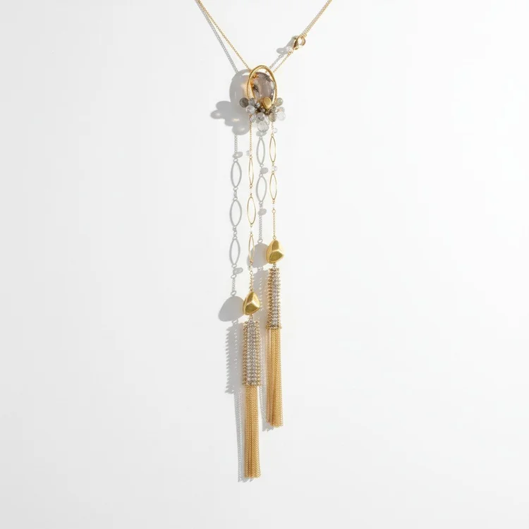 Asteria Star System Gemstone Necklace, by Andrea Li