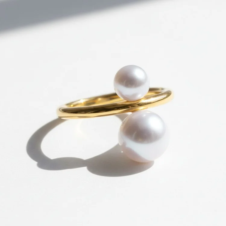 14k Gold-Filled Graduated Pearl Ring, by Andrea Li