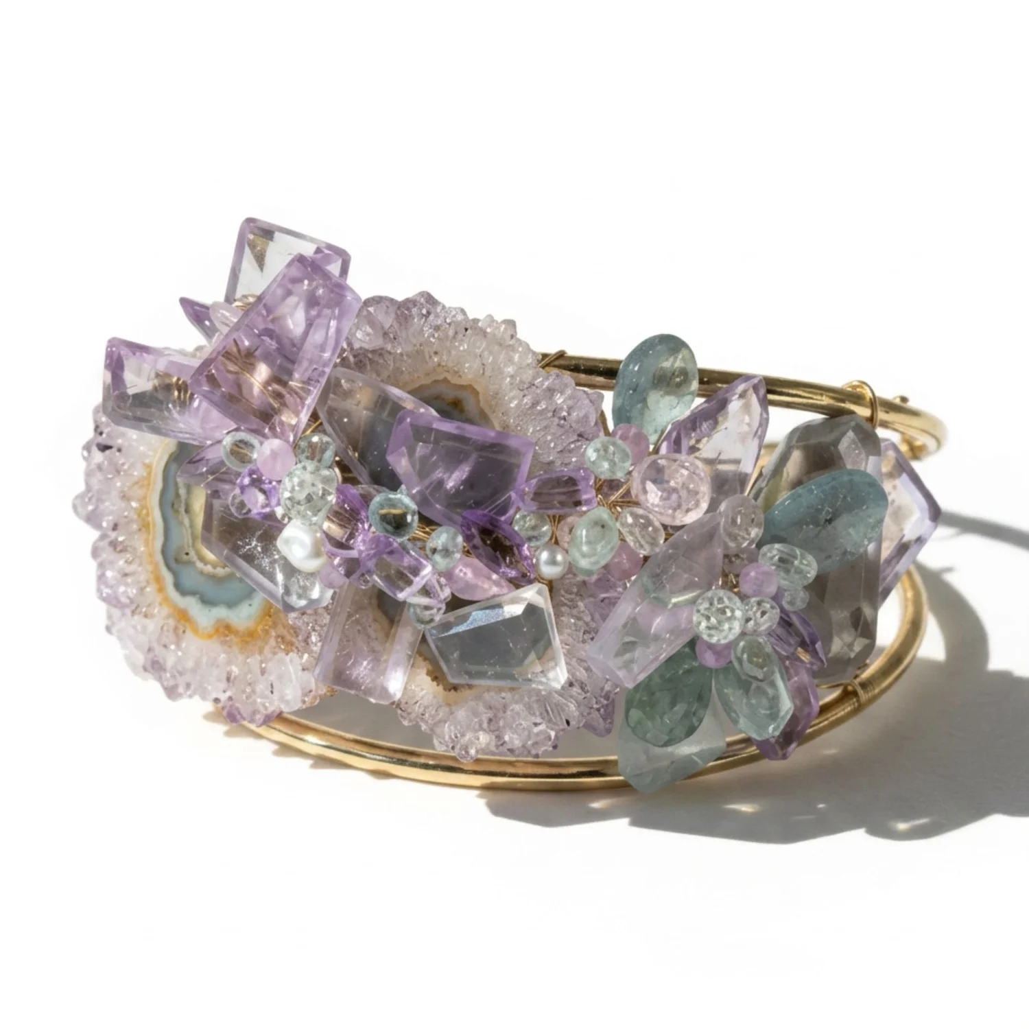Ember Amethyst Stalactite Cuff Bracelet, by Andrea Li