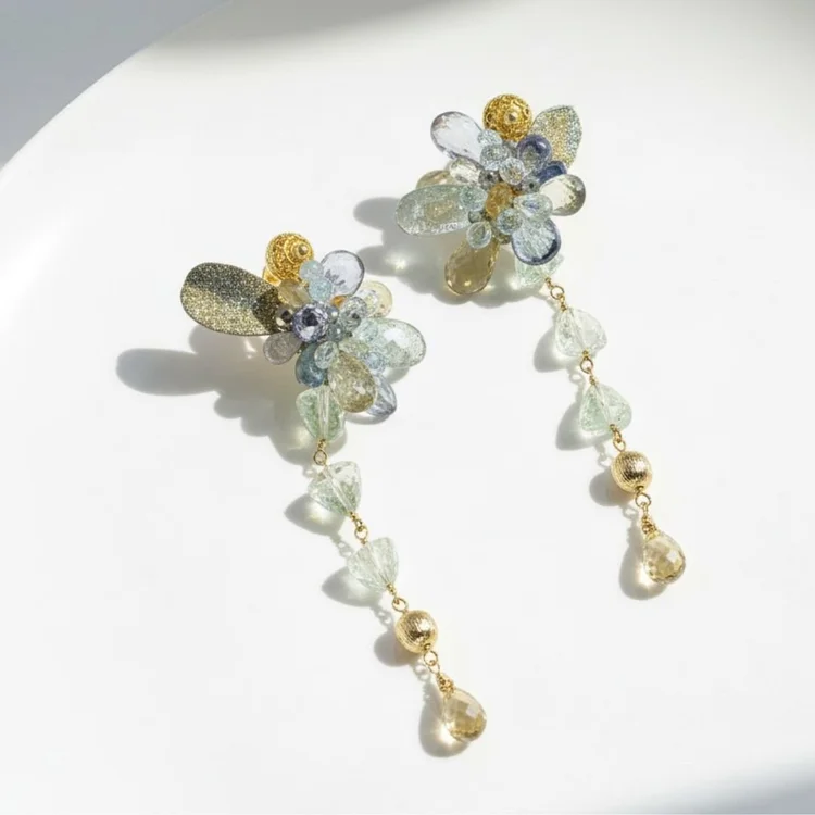 Gemstone Dazzle Earrings, by Andrea Li