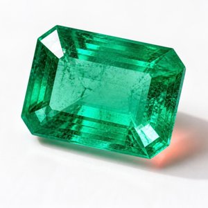 Emerald cut Colombian emerald