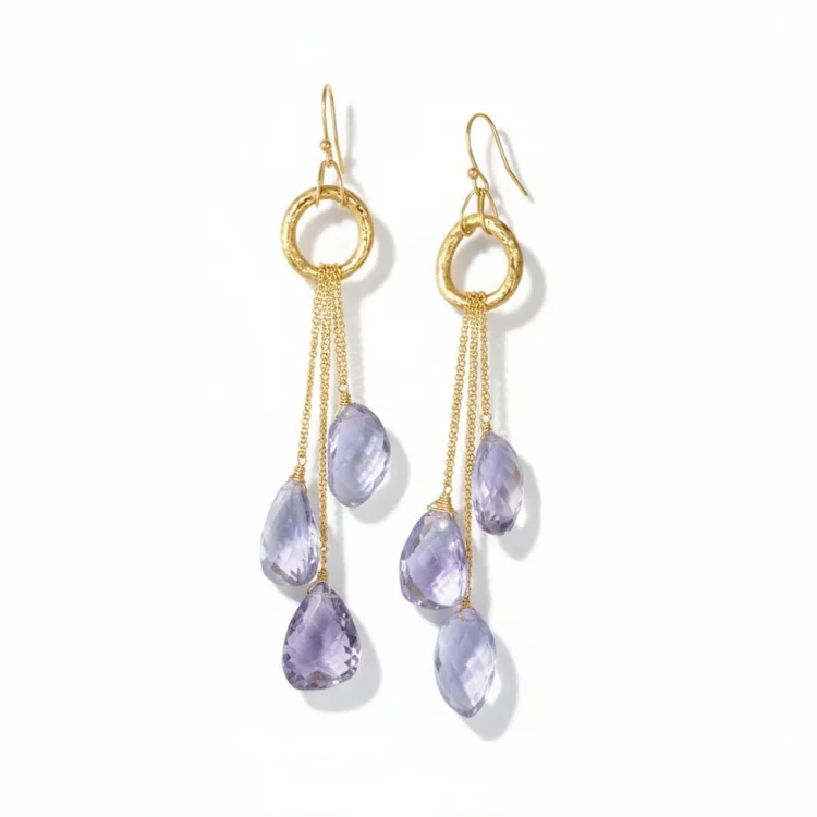 Amethyst earrings, by Andrea Li
