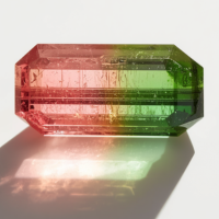 Bi-color tourmaline showing two colors