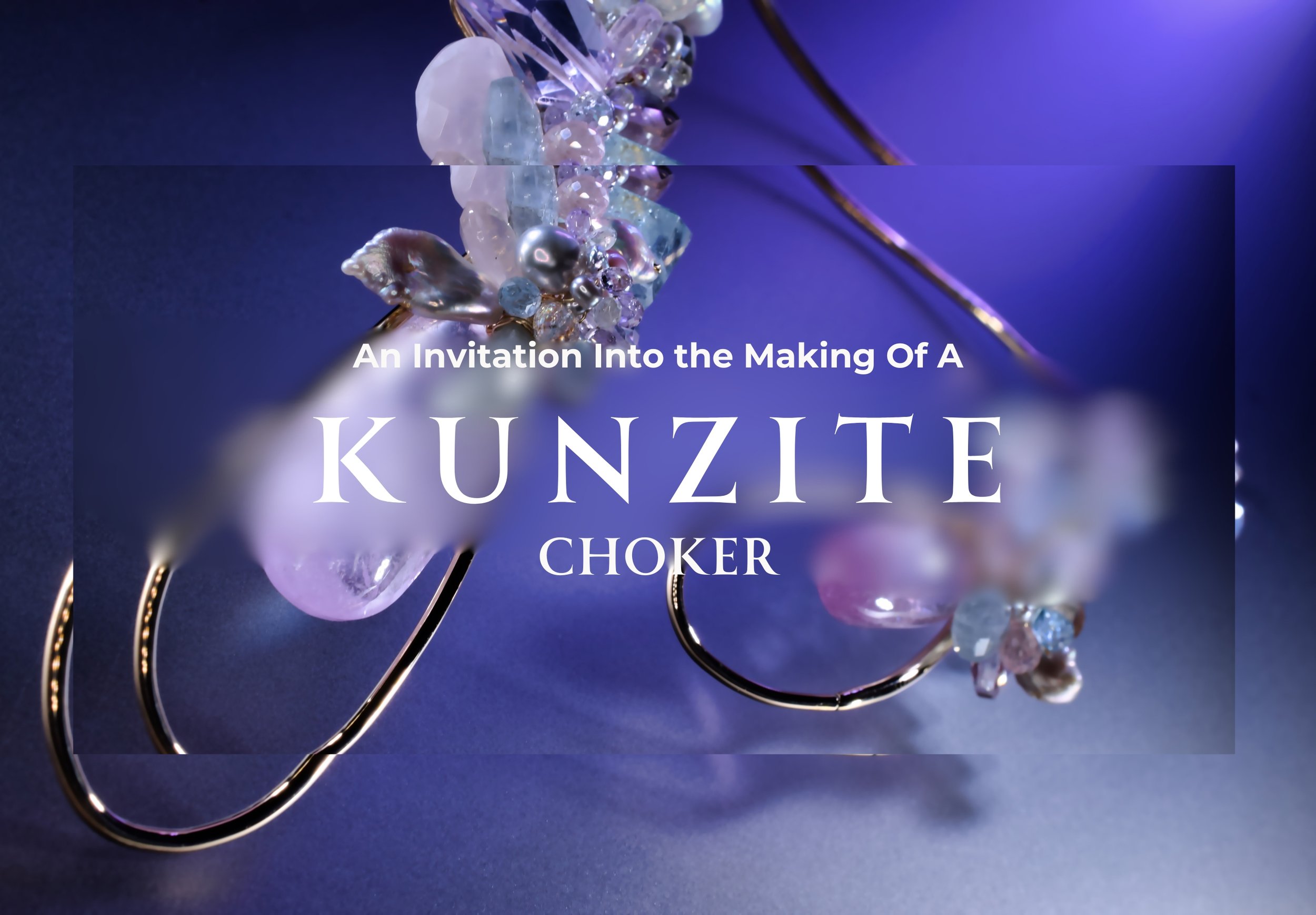 close up The Pink Kunzite Choker