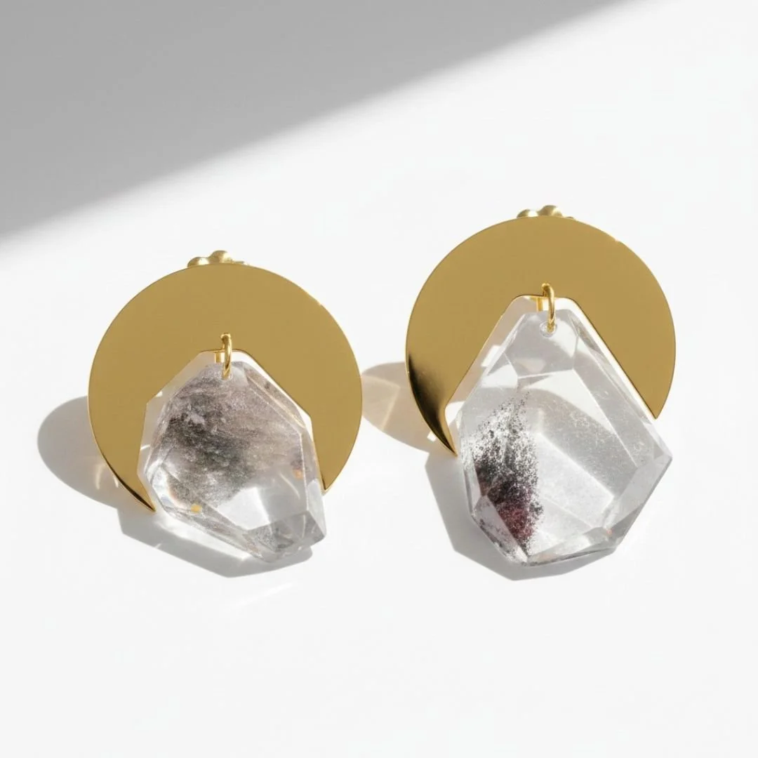 Kavir Round Disk Hoop Earrings