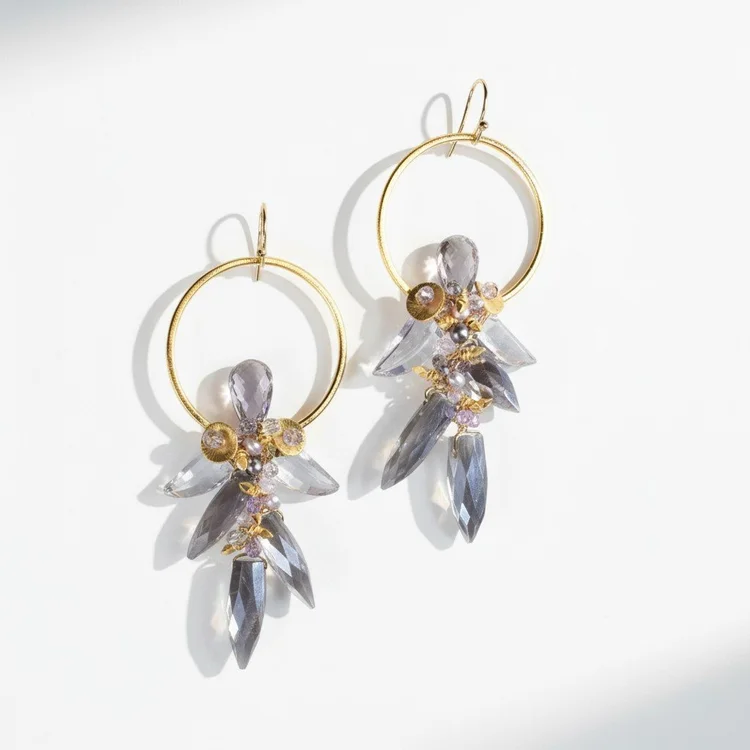Hélène Gold Hoop Earrings, by Andrea Li