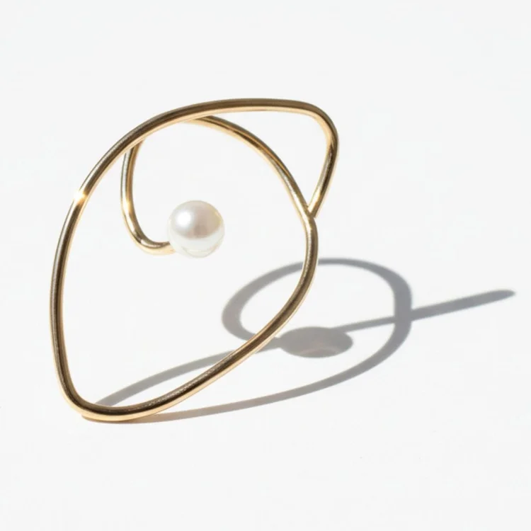 Gold And Pearl Ear Cuff, by Andrea Li