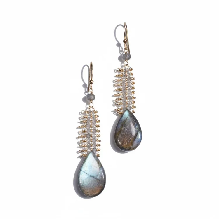 Proxima Ophiuchi Labradorite Earrings, by Andrea Li
