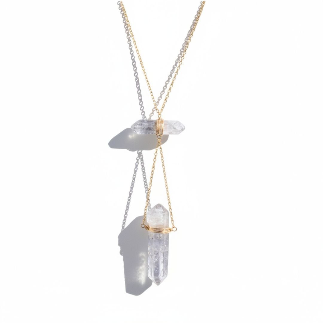 HANGING CRYSTAL DROP NECKLACE