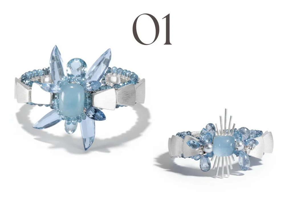 Aquamarine bracelets by Andrea Li
