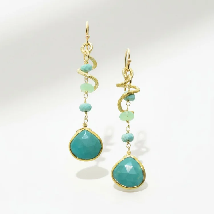 Turquoise Gemstone Earring, by Andrea Li