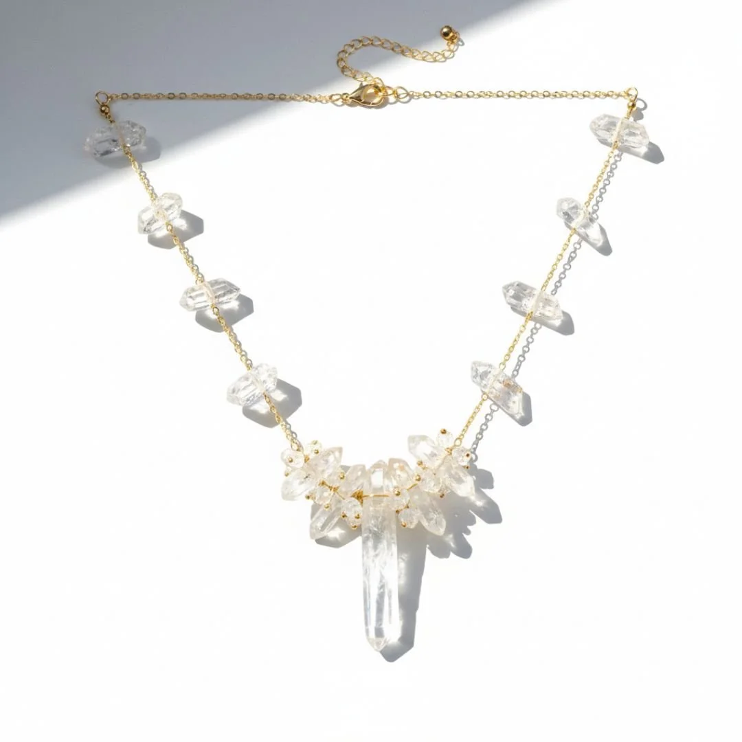 CLUSTER POINT CRYSTAL NECKLACE