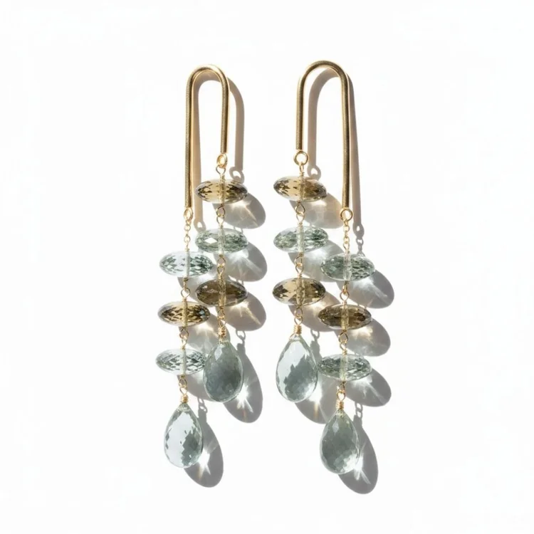 Gibson Multi-Drop Gemstone Earrings