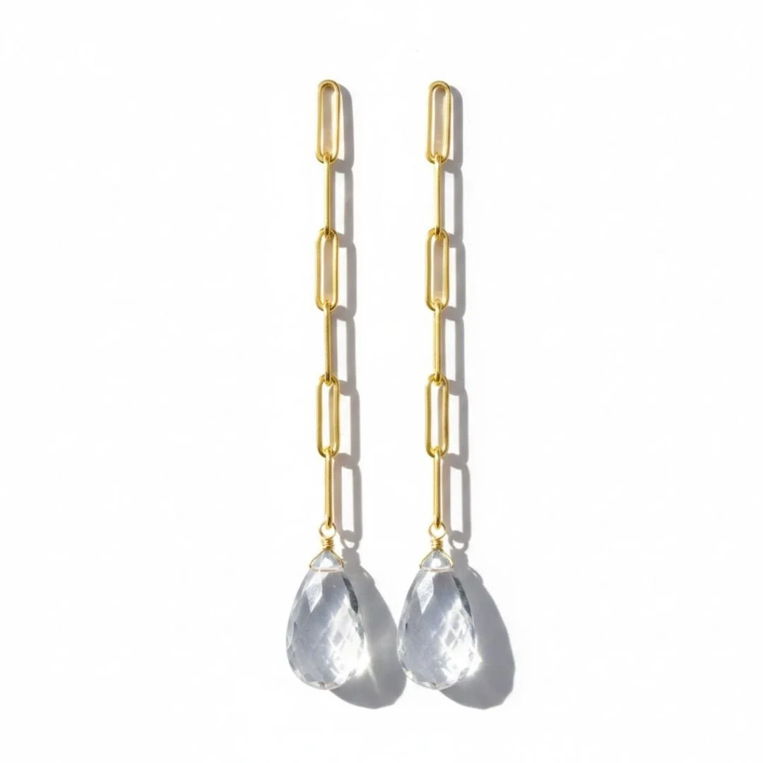Tengger Paper Clip Chain Drop Earrings