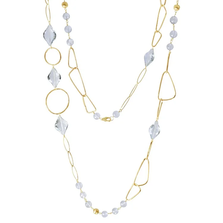green amethyst layering necklace