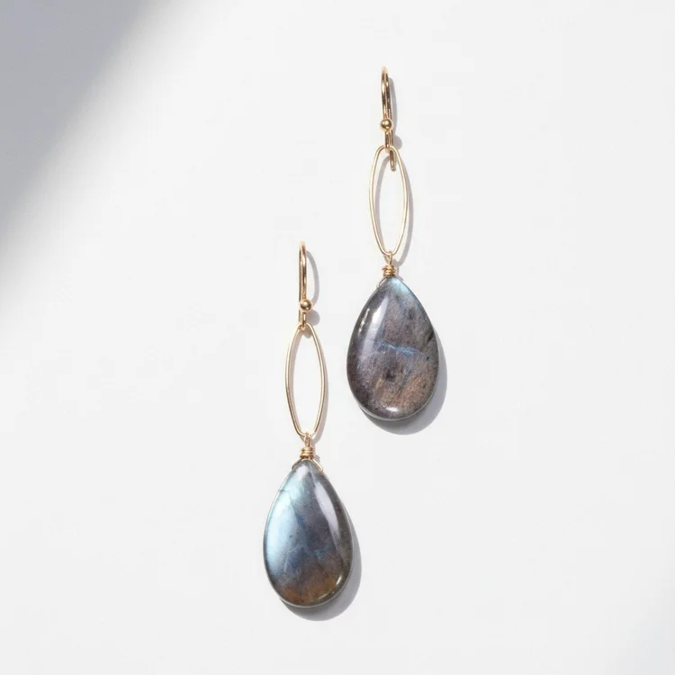 Corona Orionis Labradorite Earrings, by Andrea Li
