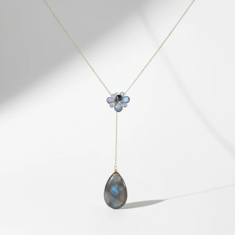 Achelois Cloud Gemstone Necklace, by Andrea Li
