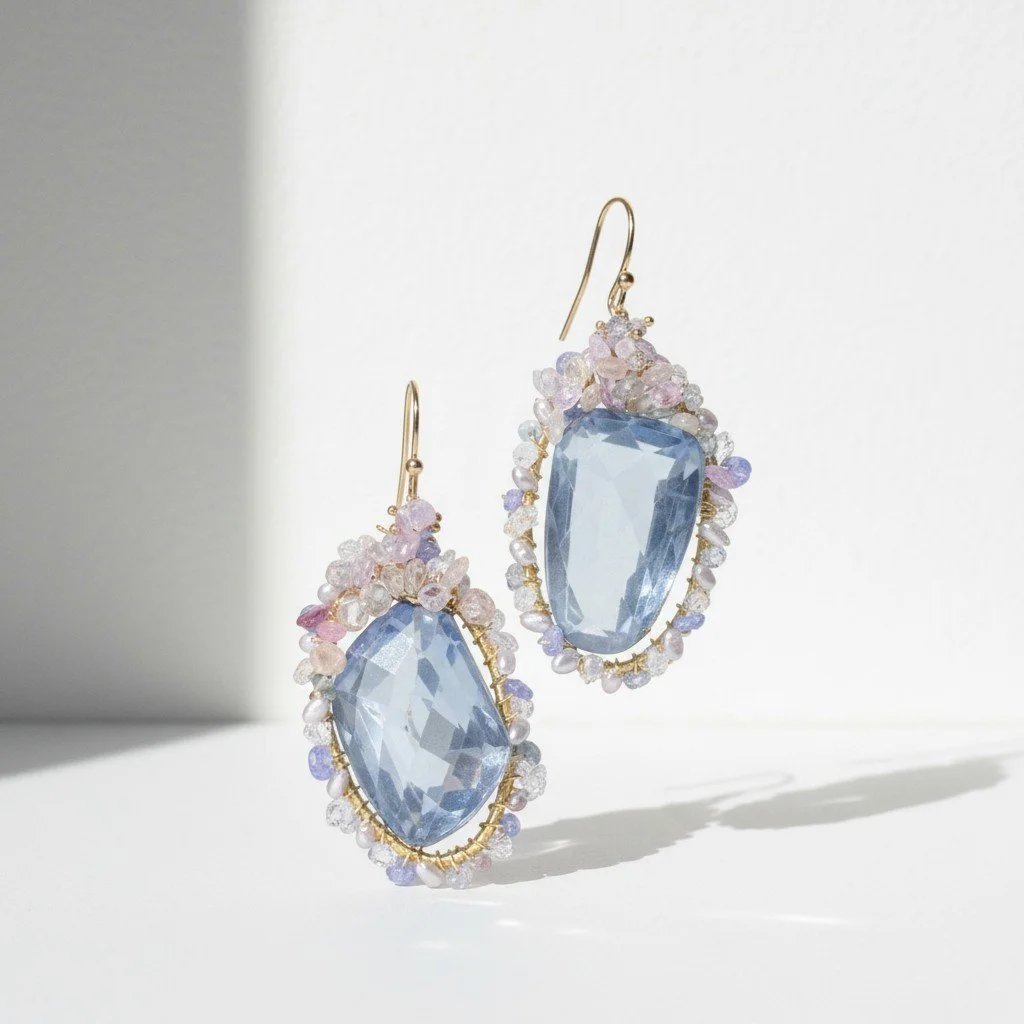 Calesius Galaxy Sapphire Earrings