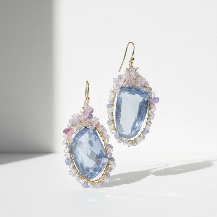 Calesius Galaxy Sapphire Earrings, by Andrea Li