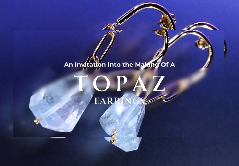 The Topaz Gemstone Drop Earrings, a one-of-a-kind Tamar collection piece by Andrea Li