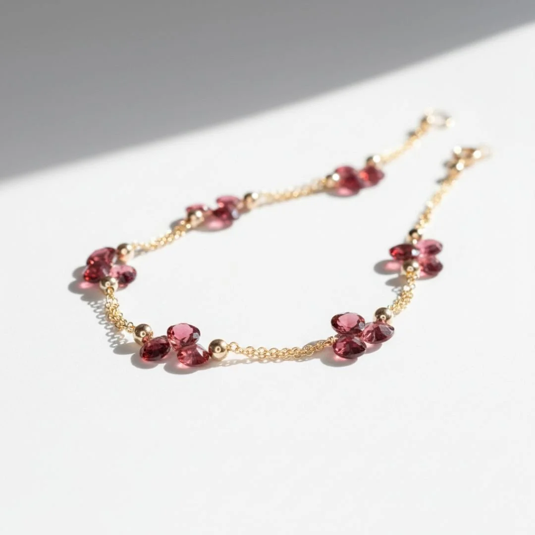 Luxe garnet bracelet