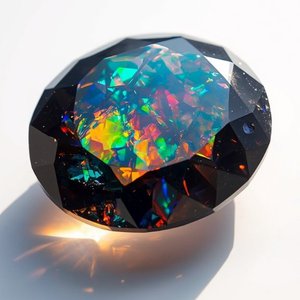 Black opal with spectral play of color