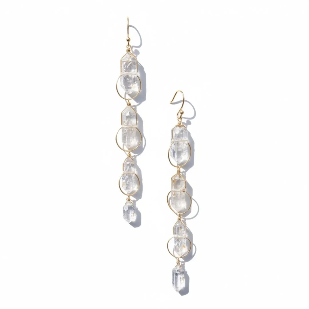 RAIN DROPS CRYSTAL EARRINGS