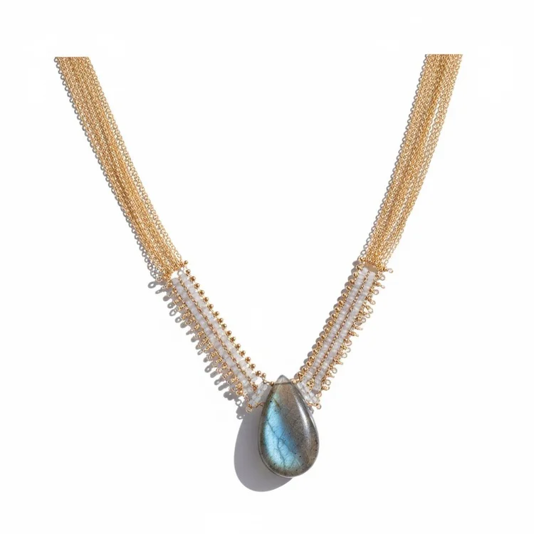 Omega Alcyoneus Labradorite Necklace, by Andrea Li