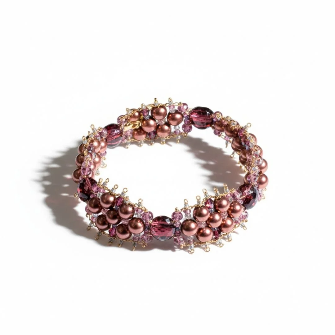 Panatis Garnet and Pearl Bracelet