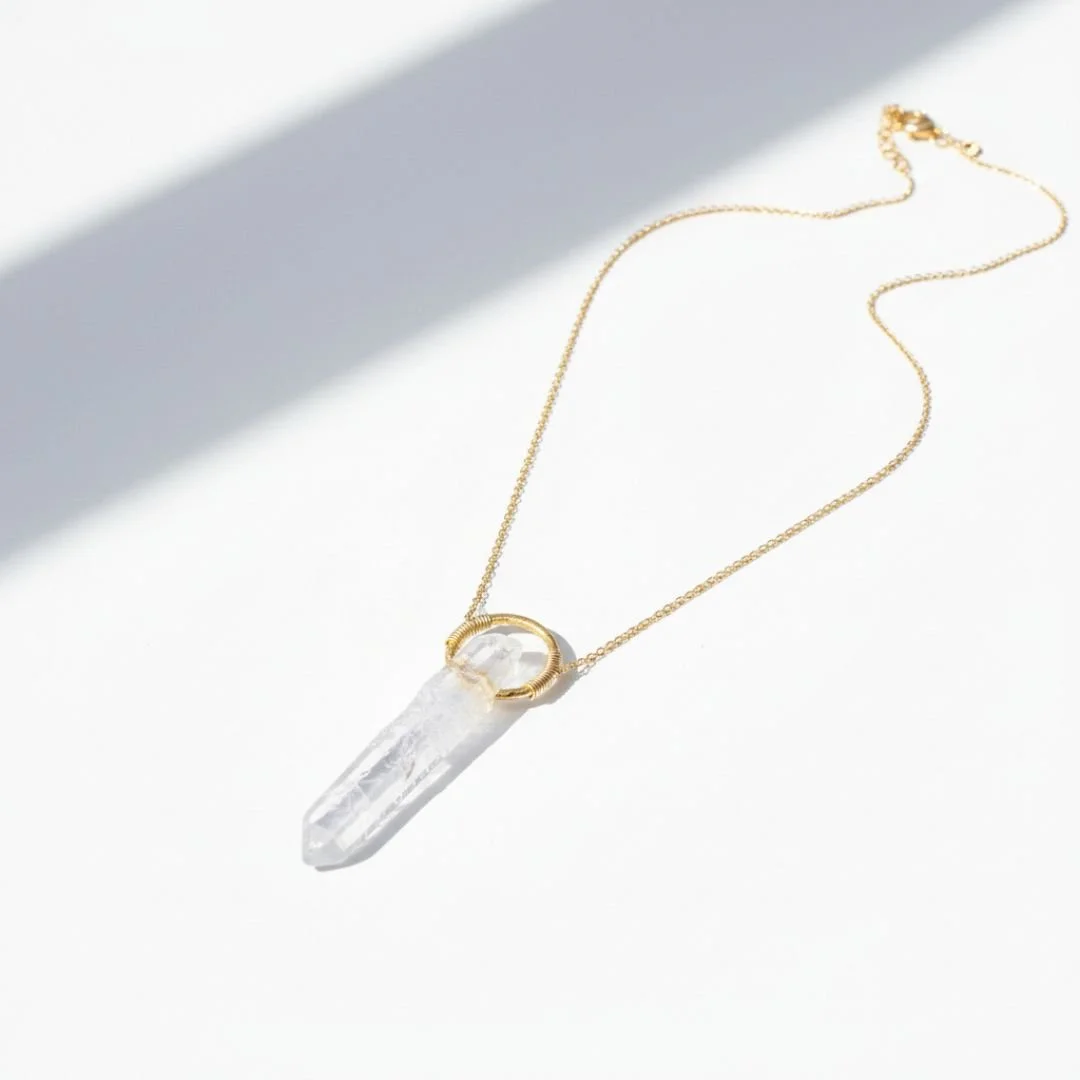 Crystal Quartz Point Necklace