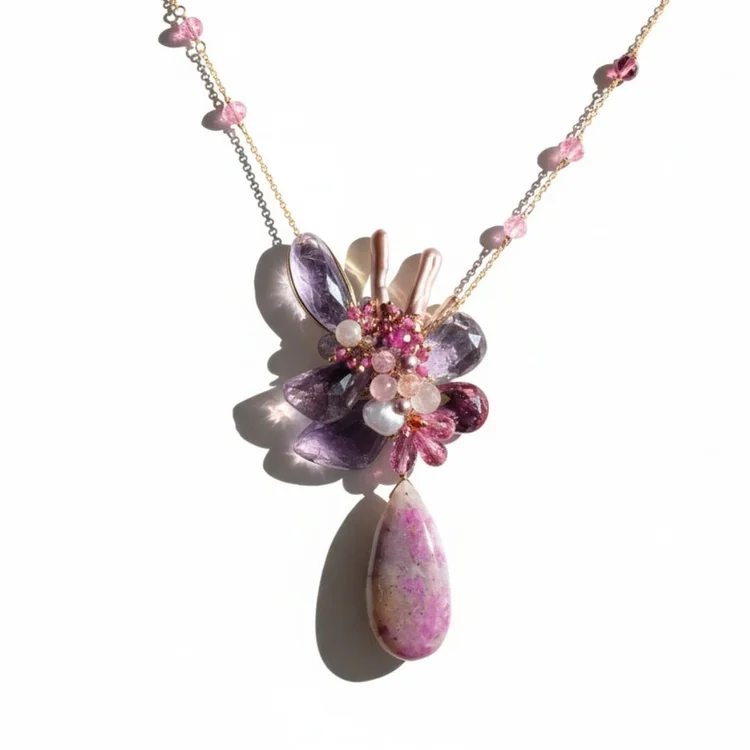 Gaia's Sunlight Gemstone Necklace, by Andrea Li