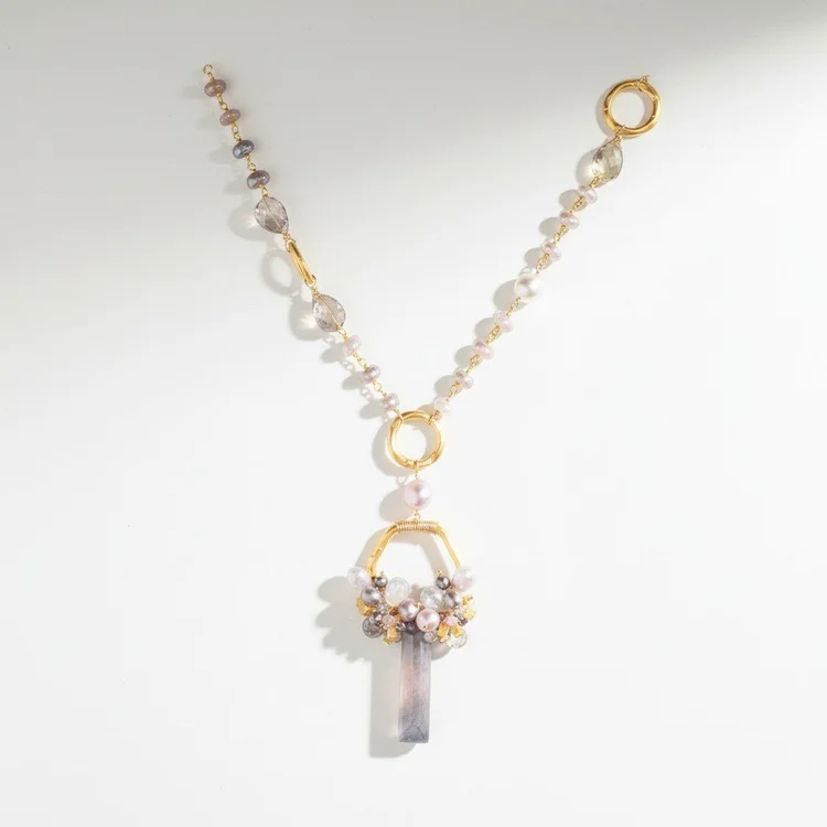 Helen Gold Circle Pendant Necklace, by Andrea Li